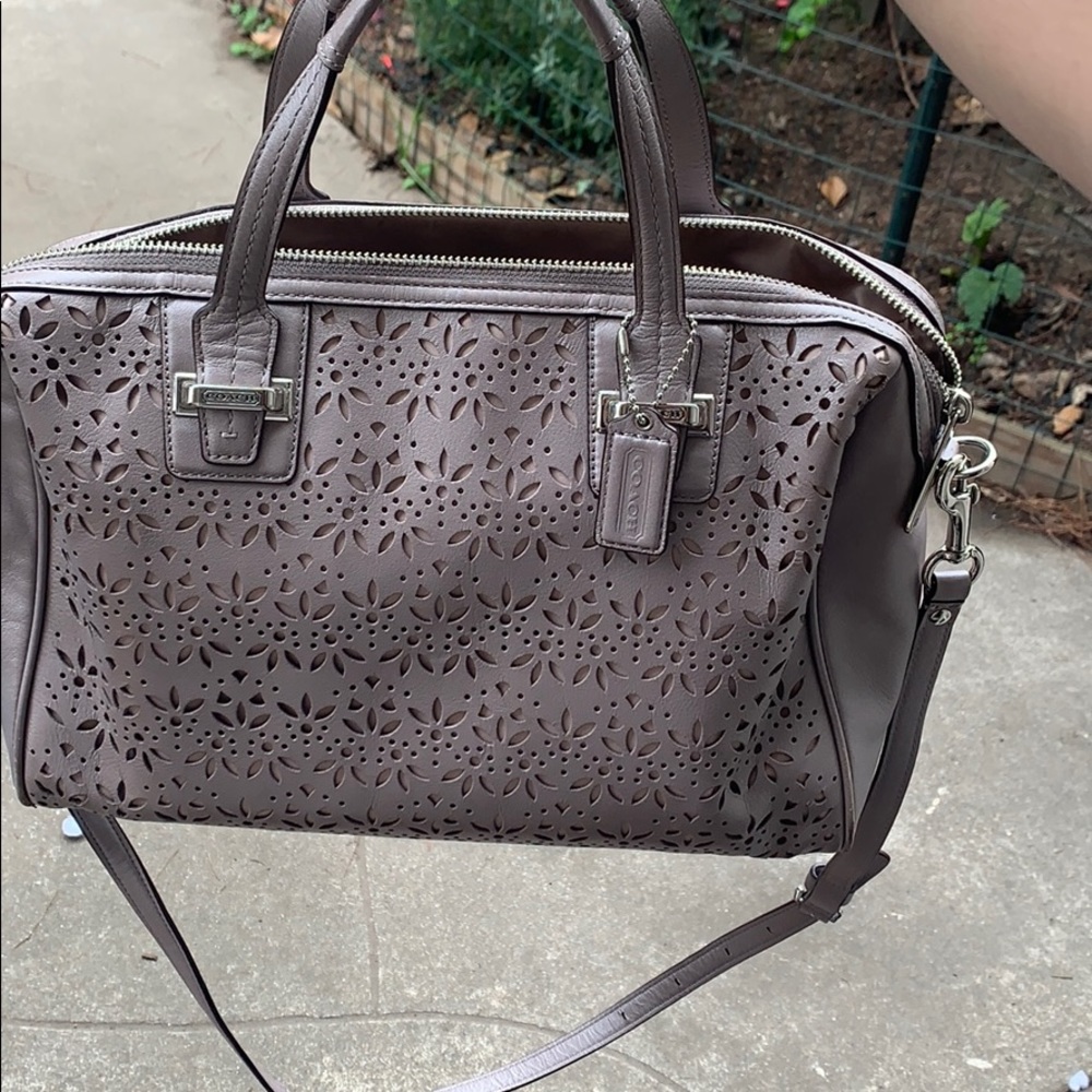 Purple Floral Coach Purse